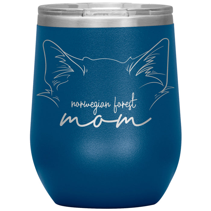 Norwegian Forest Cat Mom Wine Tumbler - 3 Red Rovers