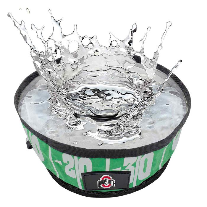 OH State Buckeyes Collapsible Pet Bowl - 3 Red Rovers