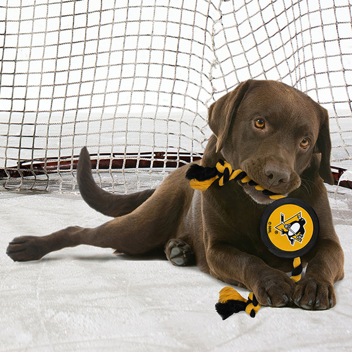 Pittsburgh Penguins Puck Rope Toys - 3 Red Rovers