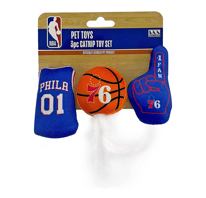 Philadelphia 76ers 3 piece Catnip Toy Set - 3 Red Rovers