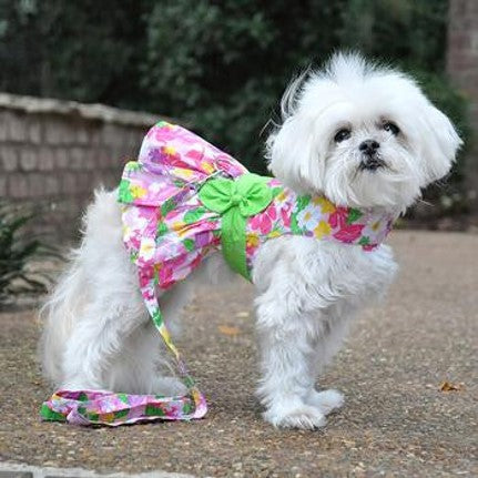 Pink Hawaiian Floral Dress with Leash - 3 Red Rovers