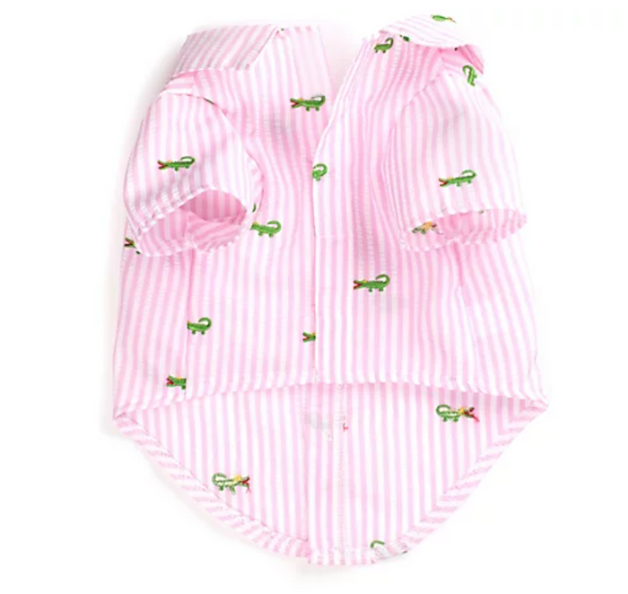 Pink Striped Alligator Shirt - 3 Red Rovers