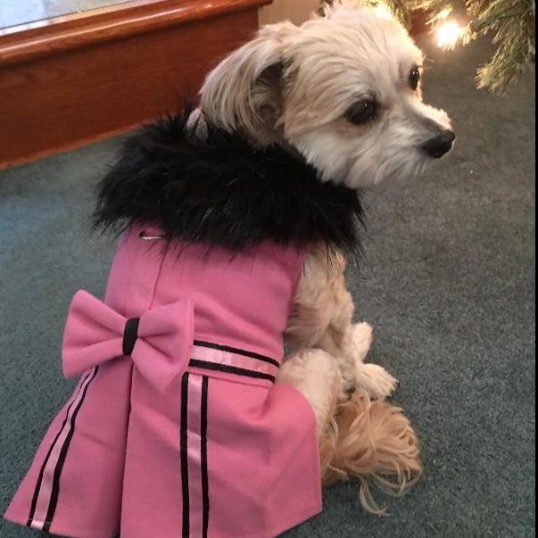 Pink Wool and Fur Harness Jacket - 3 Red Rovers