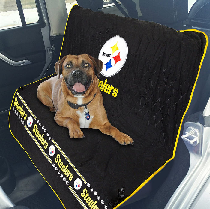 Pittsburgh Steelers Pet Car Seat Protector - 3 Red Rovers