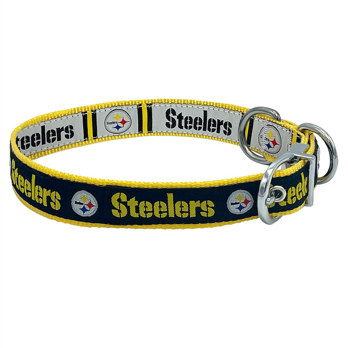 Pittsburgh Steelers Reversible Dog Collar - 3 Red Rovers