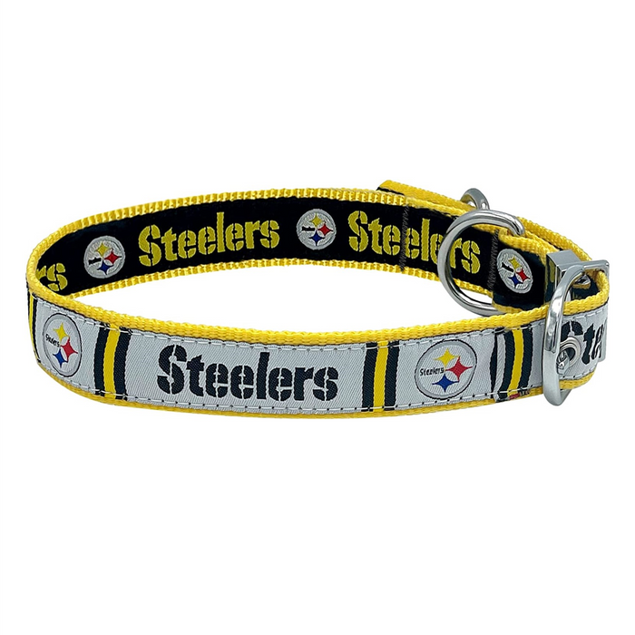 Pittsburgh Steelers Reversible Dog Collar - 3 Red Rovers