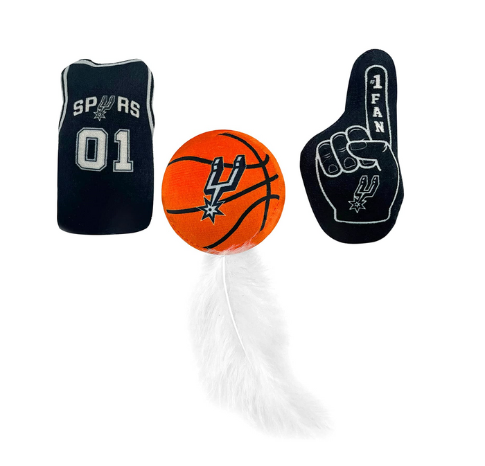 San Antonio Spurs 3 piece Catnip Toy Set - 3 Red Rovers