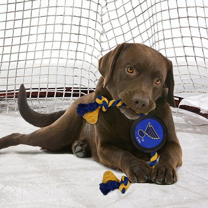 St Louis Blues Puck Rope Toys - 3 Red Rovers