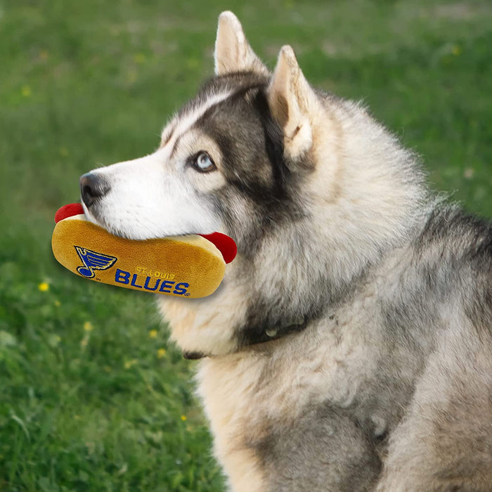 St Louis Blues Hot Dog Plush Toys - 3 Red Rovers