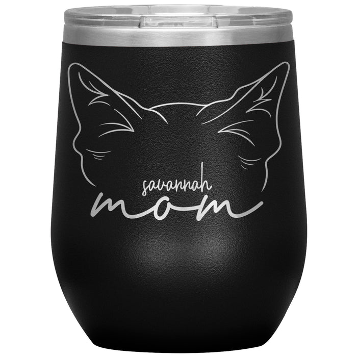 Savannah Cat Mom Wine Tumbler - 3 Red Rovers