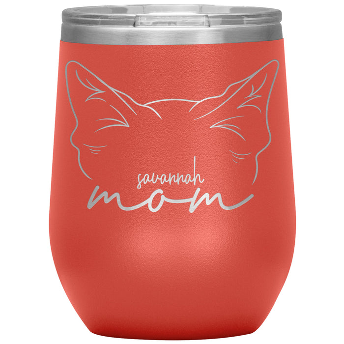 Savannah Cat Mom Wine Tumbler - 3 Red Rovers