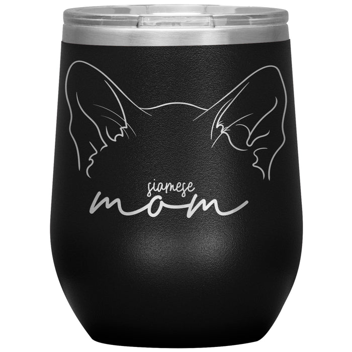 Siamese Cat Mom Wine Tumbler - 3 Red Rovers