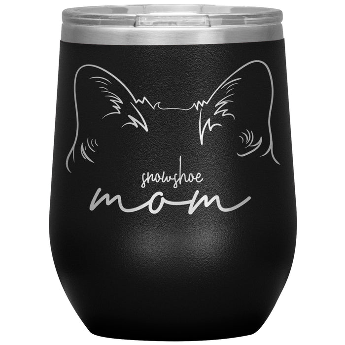 Snowshoe Cat Mom Wine Tumbler - 3 Red Rovers