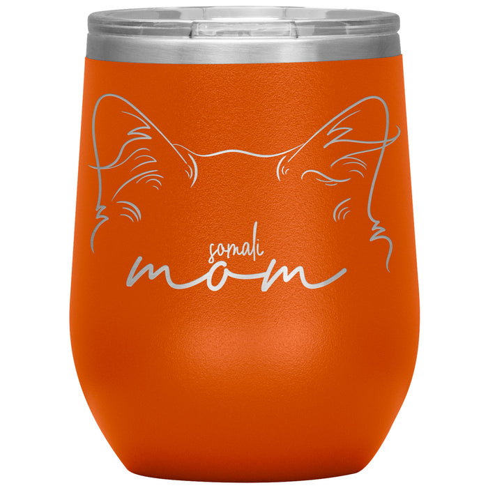 Somali Cat Mom Wine Tumbler - 3 Red Rovers