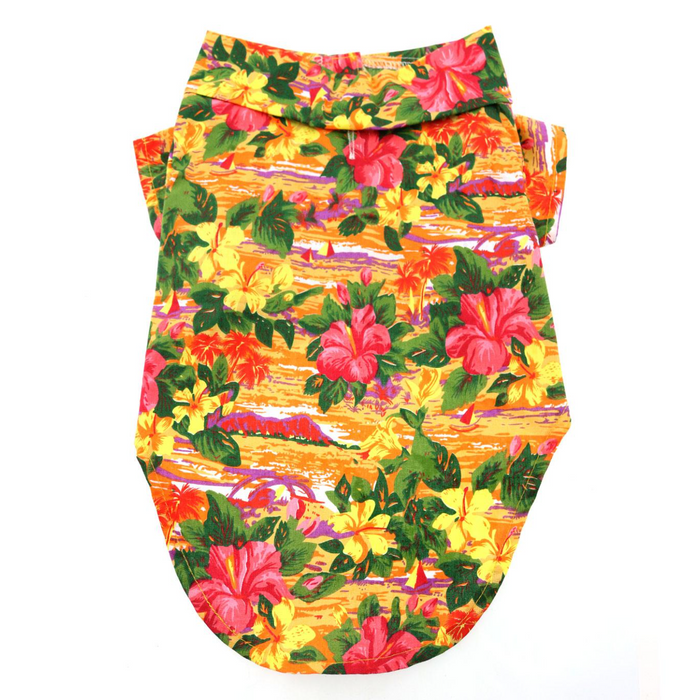 Sunset Hibiscus Hawaiian Camp Shirt - 3 Red Rovers