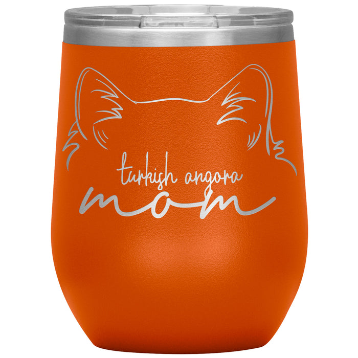 Turkish Angora Cat Mom Wine Tumbler - 3 Red Rovers