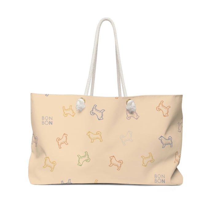 Alaskan Malamute Weekender Bag - Cream - 3 Red Rovers