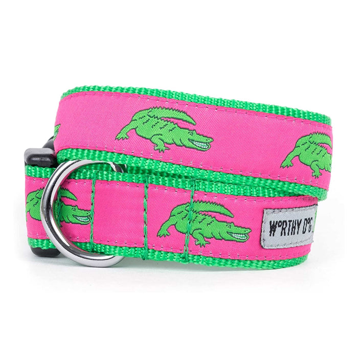 Alligators Pink Collection Dog Collar or Leads - 3 Red Rovers