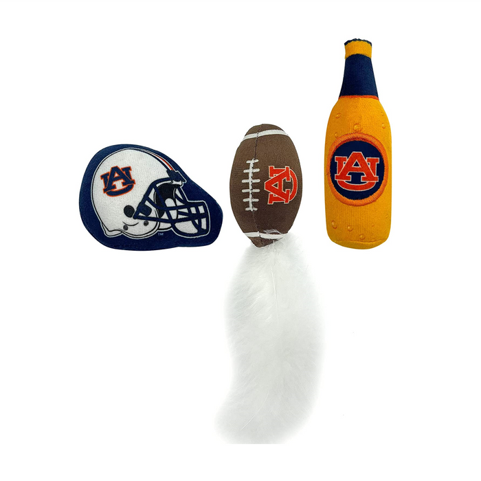Auburn Tigers 3 piece Catnip Toy Set - 3 Red Rovers