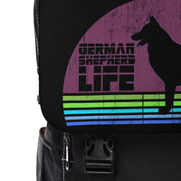German Shepherd Life Unisex Casual Shoulder Backpack - 3 Red Rovers