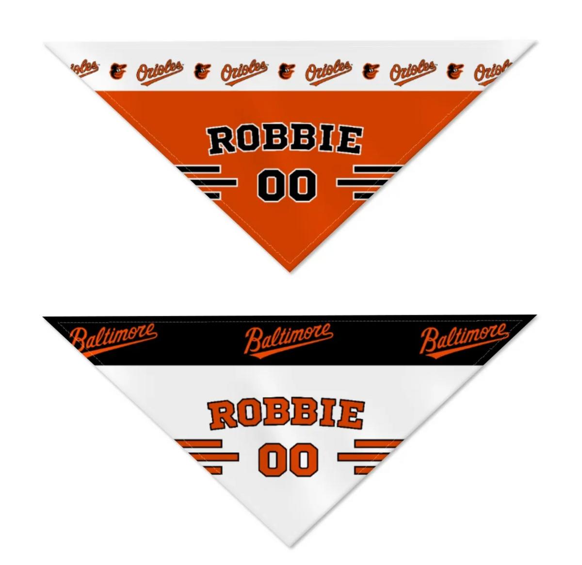 Baltimore Orioles Home/Road Personalized Reversible Bandana - 3 Red Rovers