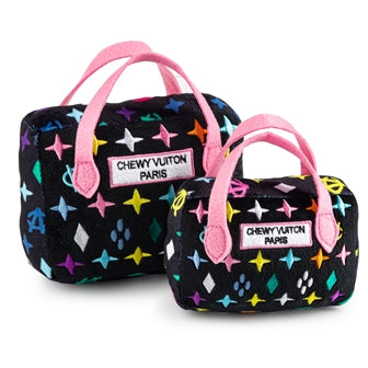 Chewy Vuiton Black Monogram Purse Toy - 3 Red Rovers