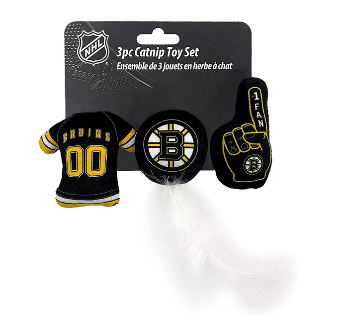 Boston Bruins 3 piece Catnip Toy Set - 3 Red Rovers