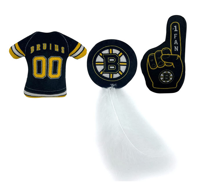 Boston Bruins 3 piece Catnip Toy Set - 3 Red Rovers