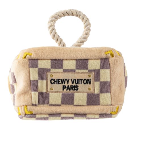 Chewy Vuiton Checker Trunk Activity House - 3 Red Rovers