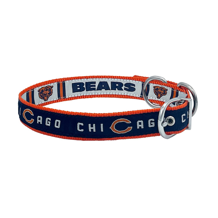 Chicago Bears Reversible Dog Collar - 3 Red Rovers