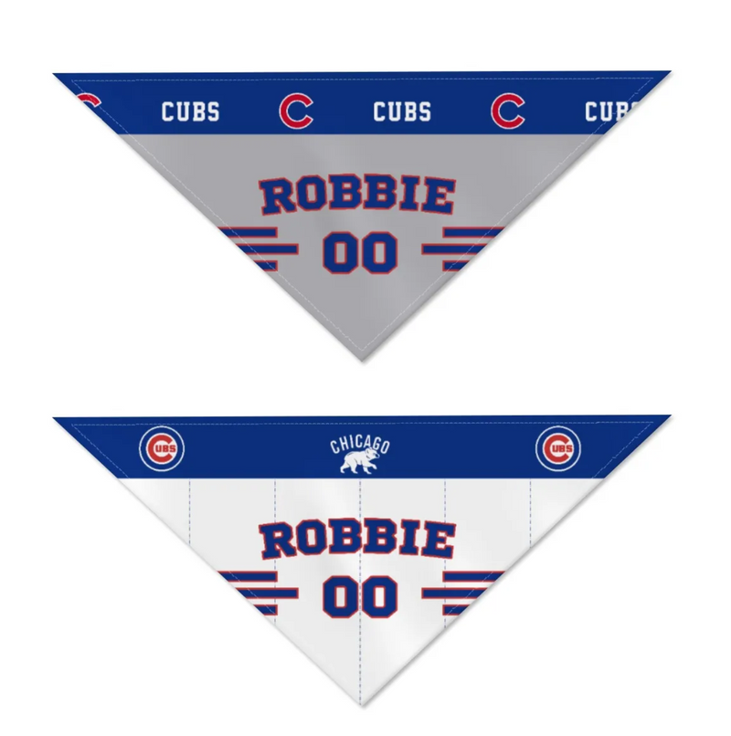 Chicago Cubs Home/Road Personalized Reversible Bandana - 3 Red Rovers