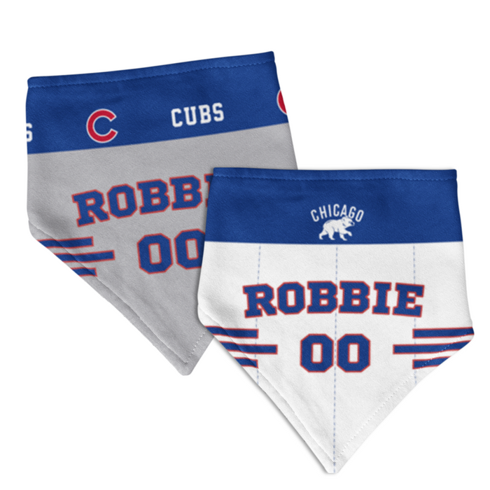 Chicago Cubs Home/Road Personalized Reversible Bandana - 3 Red Rovers