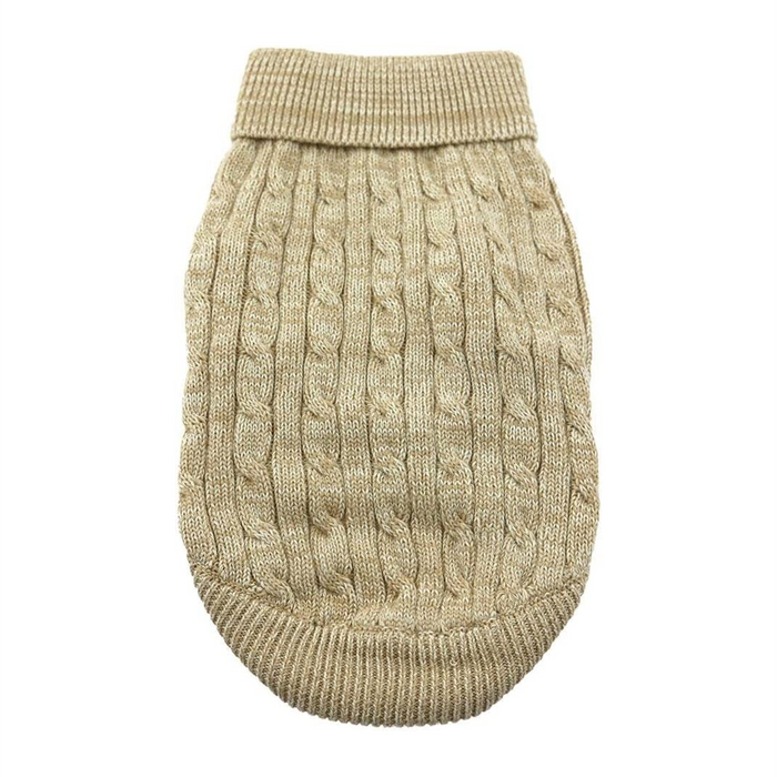 Combed Cotton Cable Knit Sweater - Oatmeal - 3 Red Rovers