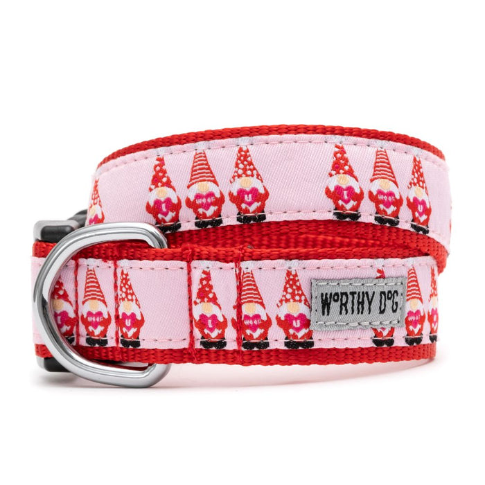 Cupid Gnome Dog Collar - 3 Red Rovers