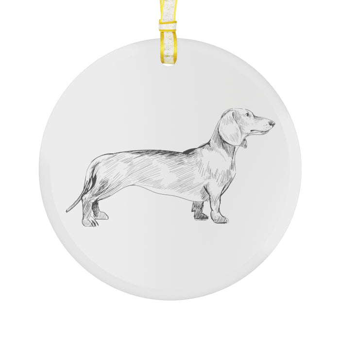 Dachshunds Glass Ornament - 3 Red Rovers