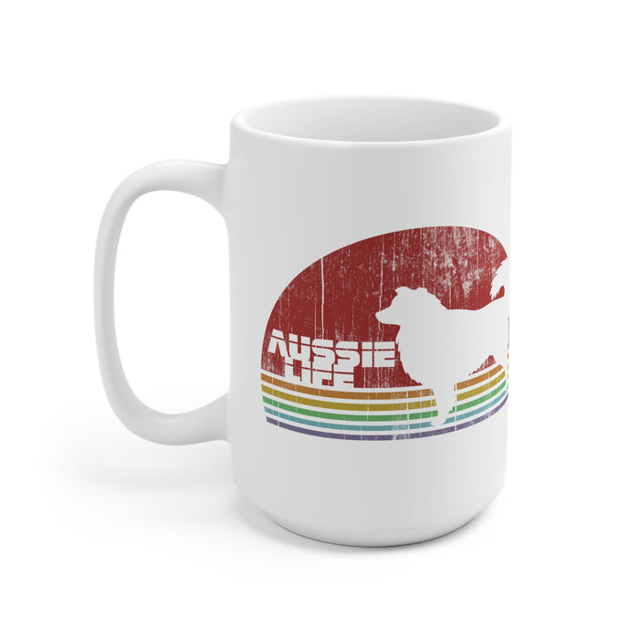 Australian Shepherd (Aussie) Life Ceramic 15oz Mug - 3 Red Rovers
