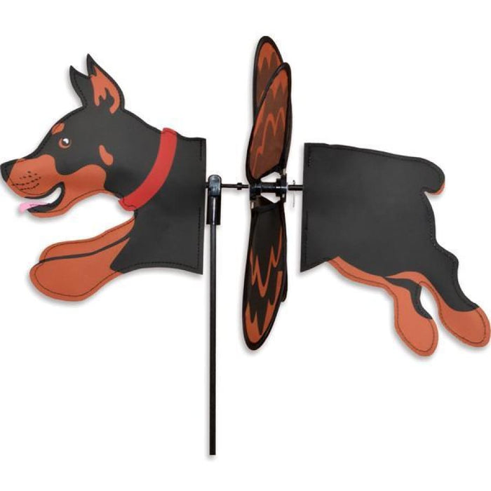 Doberman Petite Garden Spinner - 3 Red Rovers