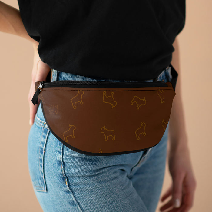 French Bulldog Waist/Belt Bag - Chocolate - 3 Red Rovers