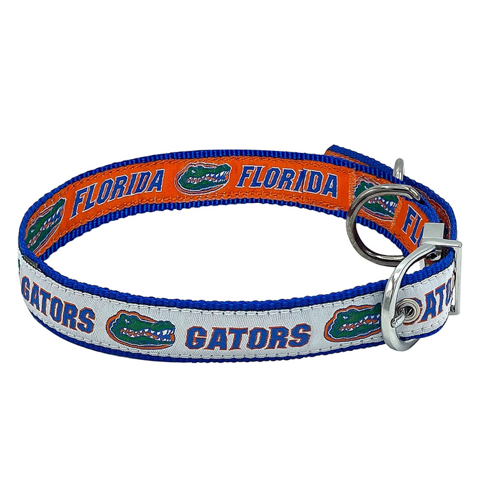 FL Gators Reversible Dog Collar - 3 Red Rovers