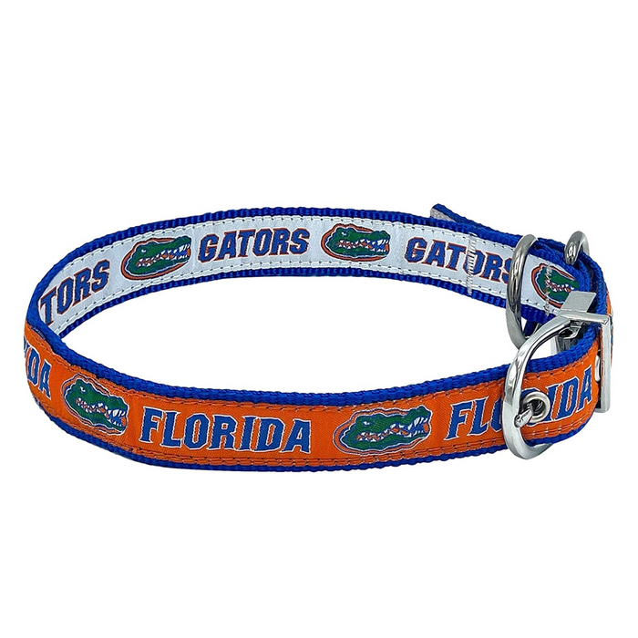 FL Gators Reversible Dog Collar - 3 Red Rovers
