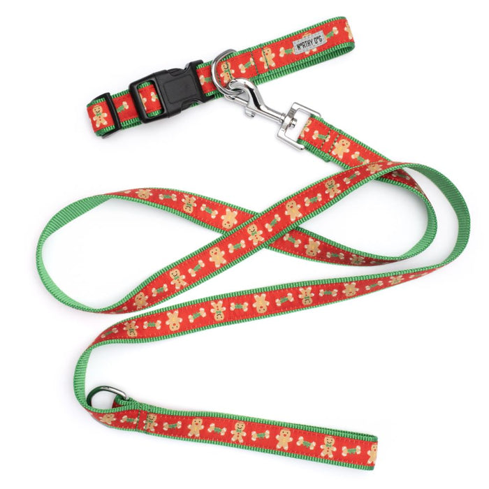 Gingerbread Bones Collection Dog Collar or Leads - 3 Red Rovers