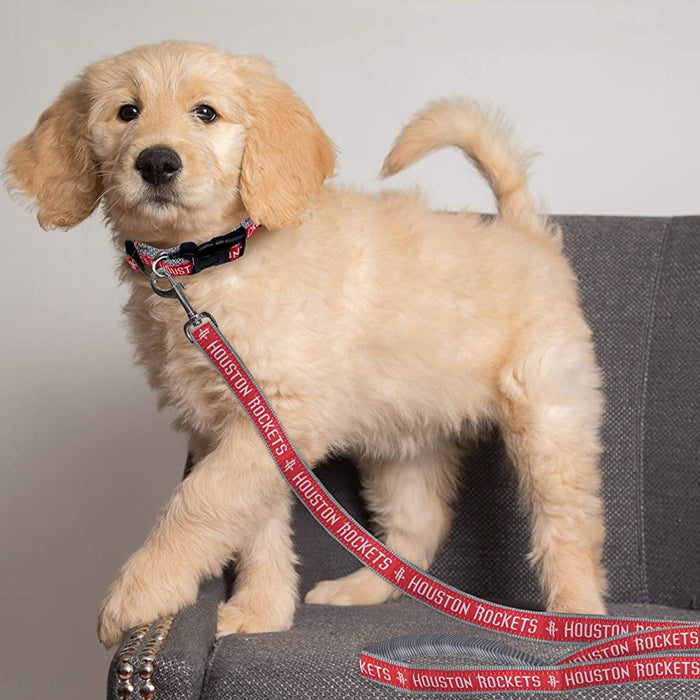Houston Rockets Dog Collar and Leash - 3 Red Rovers