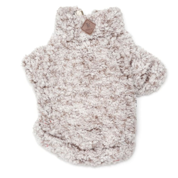 Ivory/Brown Wubby Fleece Pullovers - 1/4 Zip Pull - 3 Red Rovers