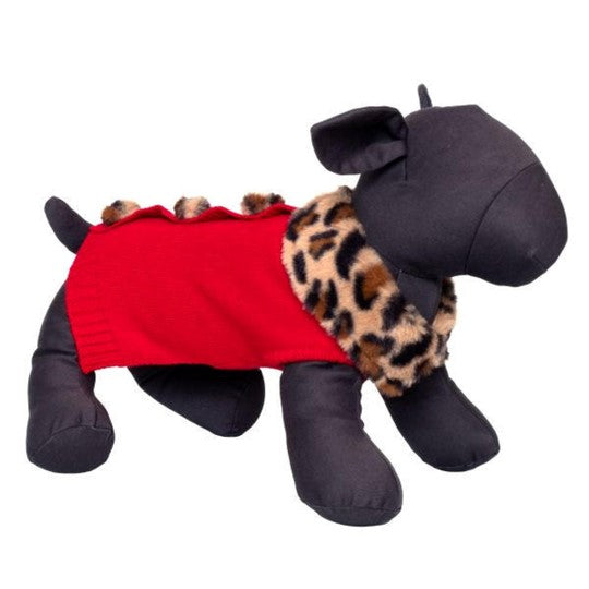 Leopard Collar Cardigan Sweater - 3 Red Rovers