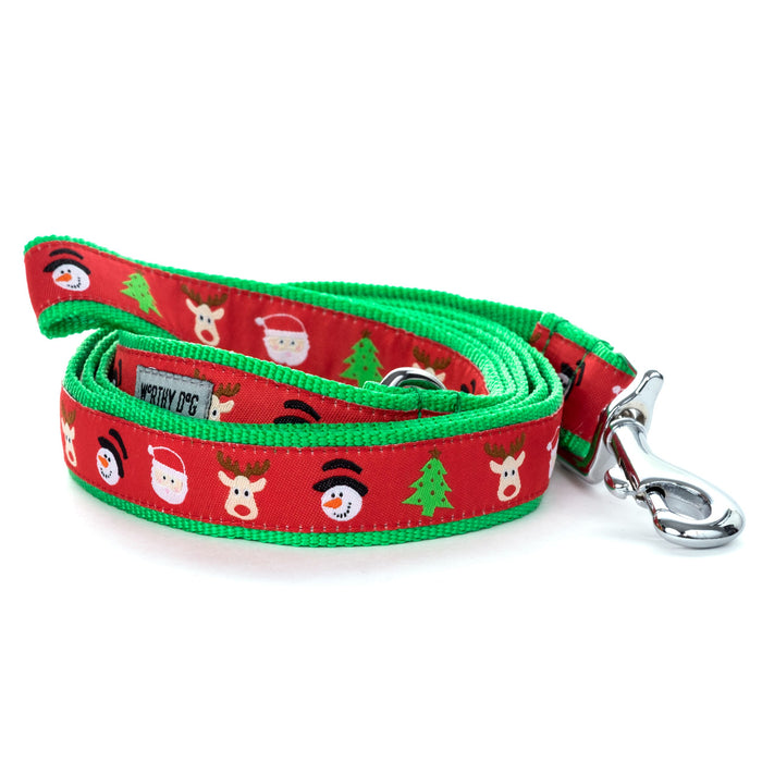 Merry Christmas Collection Dog Collar or Leads - 3 Red Rovers