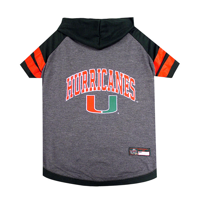 MIA Hurricanes Lightweight Pet Hoodie - 3 Red Rovers