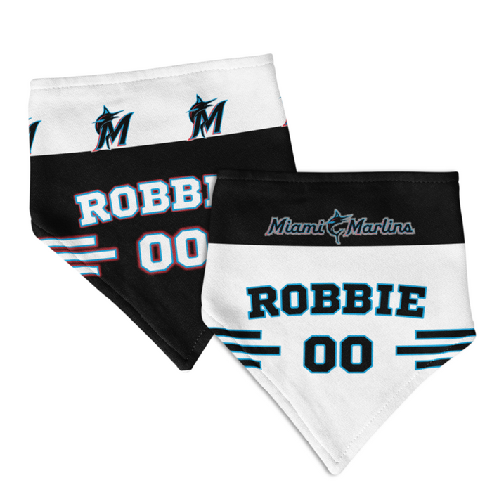 Miami Marlins Home/Road Personalized Reversible Bandana - 3 Red Rovers