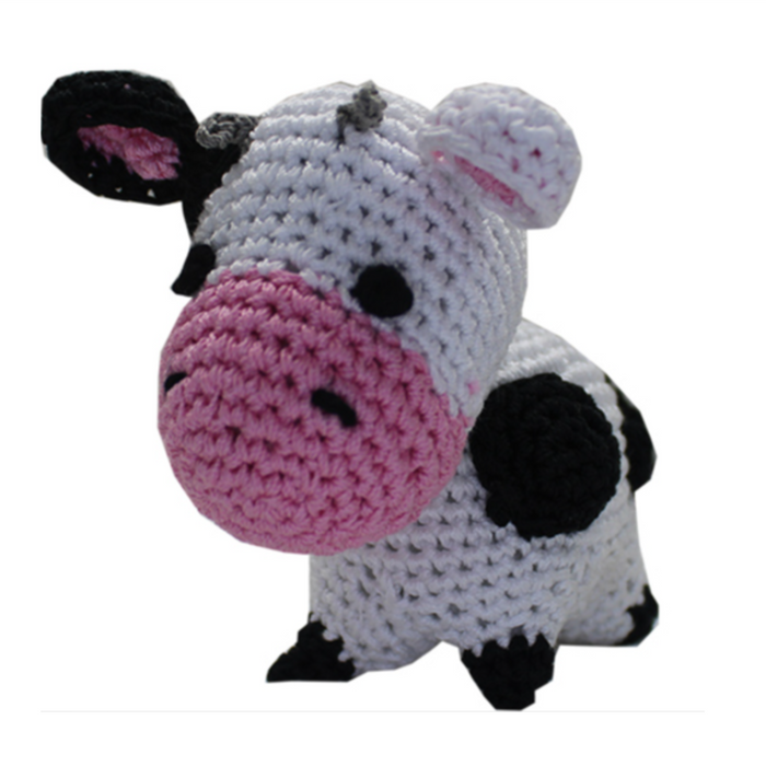 Molly Moo Cow Handmade Knit Knack Toys