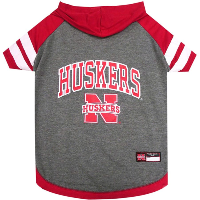 NE Cornhuskers Lightweight Pet Hoodie - 3 Red Rovers