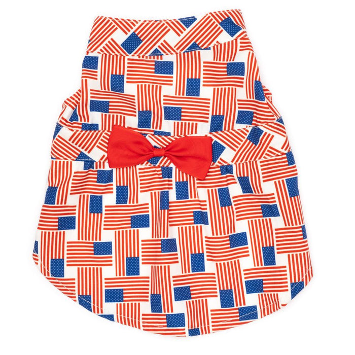 Patchwork Flag Dress - 3 Red Rovers